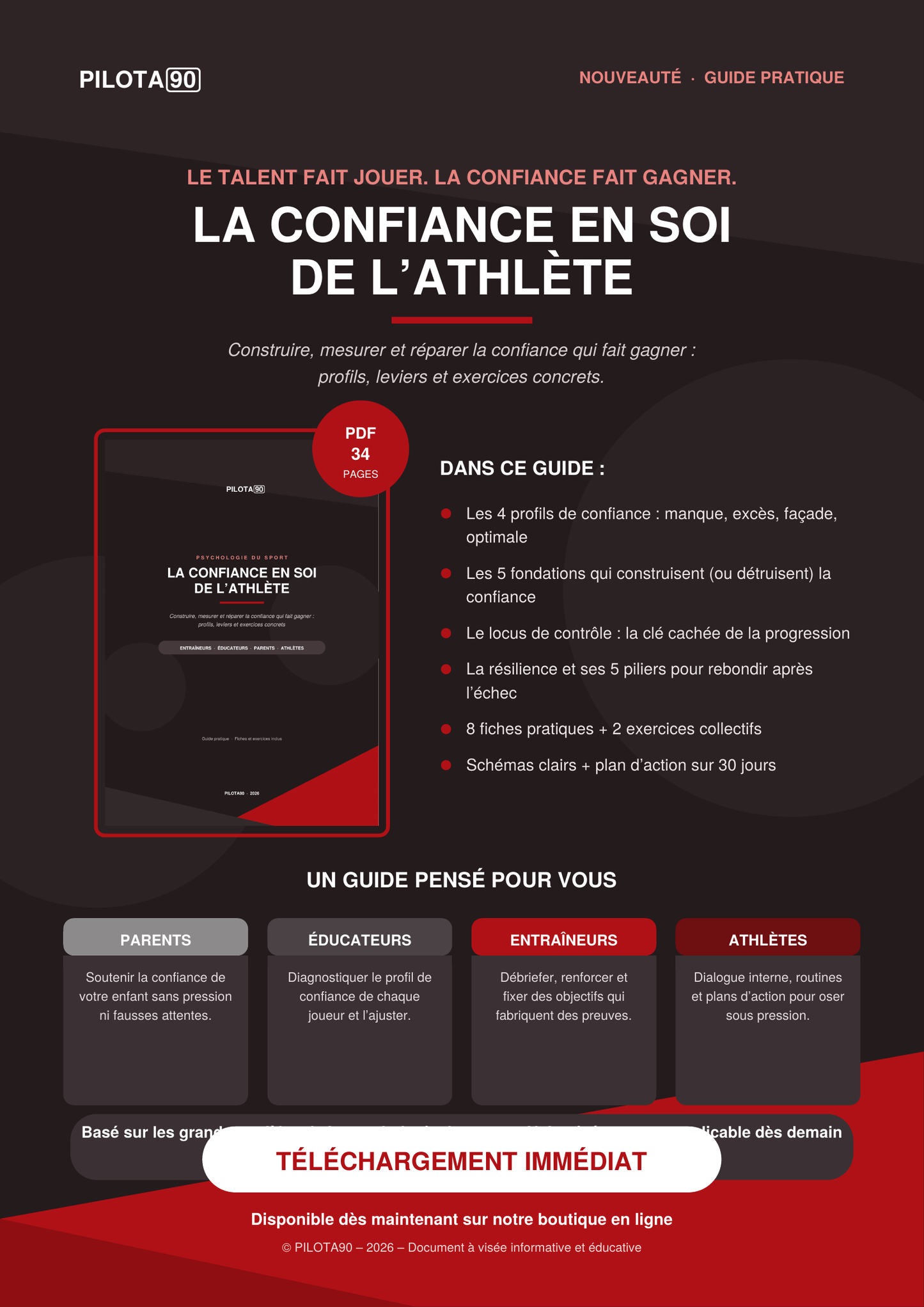 PILOTA90 – Confiance en Soi & Résilience de l'Athlète (Ebook PDF)
